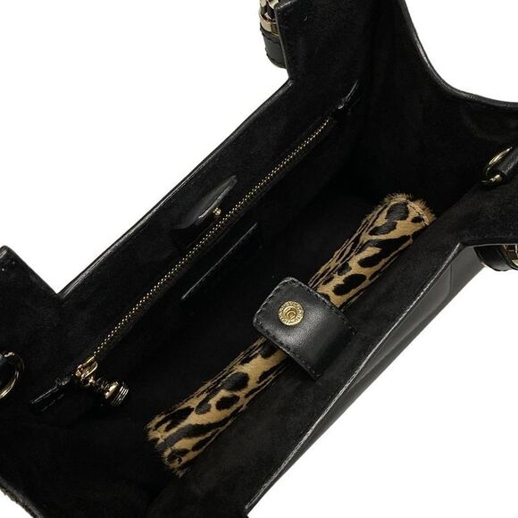 Bvlgari Tote Bag Serpenti Scalier Black X Light Brown X Multi Mini Bag Leopard - Picture 10 of 16